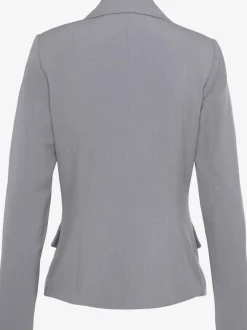 Blazer court à col à revers avec manches longues et poches