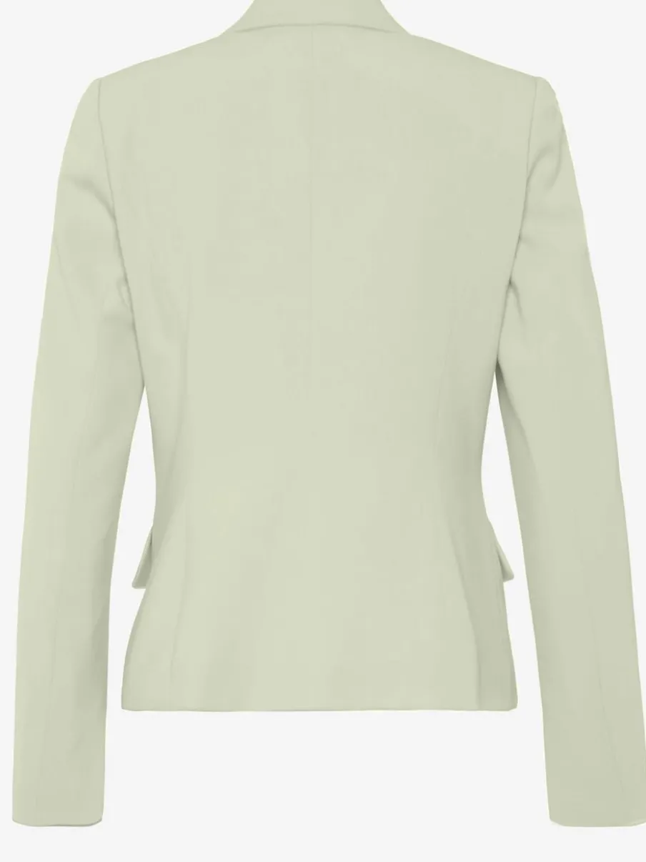 Blazer court à col à revers avec manches longues et poches