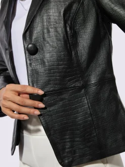 Blazer en cuir 100% cuir agneau nappa