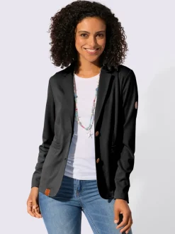 Blazer en jersey avec col à revers et manches longues