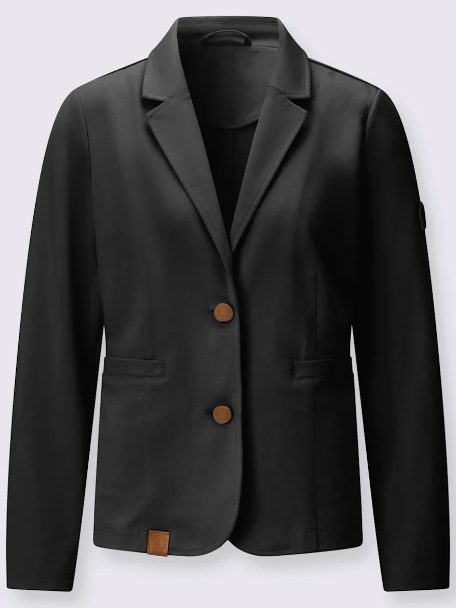 Blazer en jersey avec col à revers et manches longues