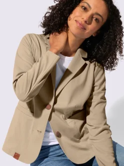 Blazer en jersey avec col à revers et manches longues