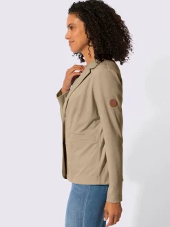 Blazer en jersey avec col à revers et manches longues