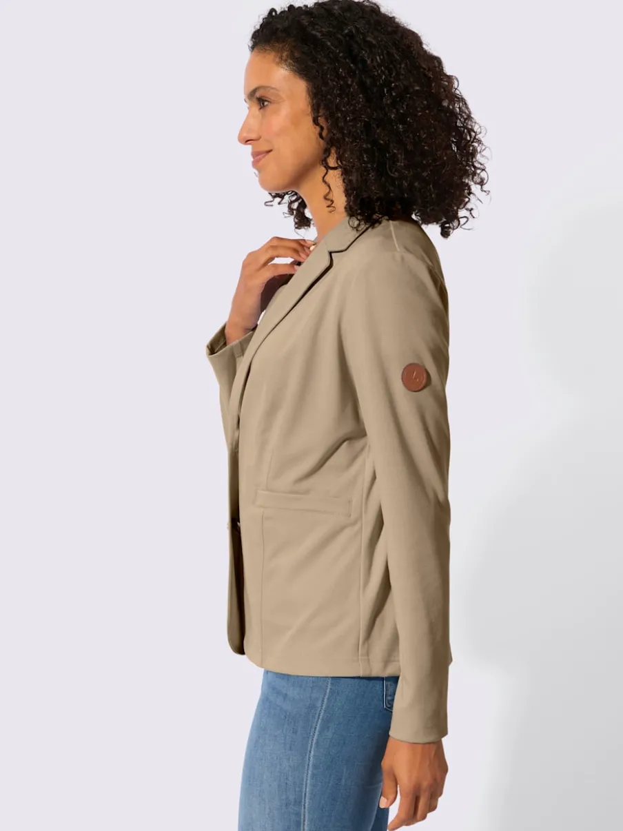 Blazer en jersey avec col à revers et manches longues