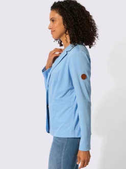 Blazer en jersey avec col à revers et manches longues