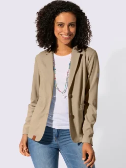 Blazer en jersey avec col à revers et manches longues