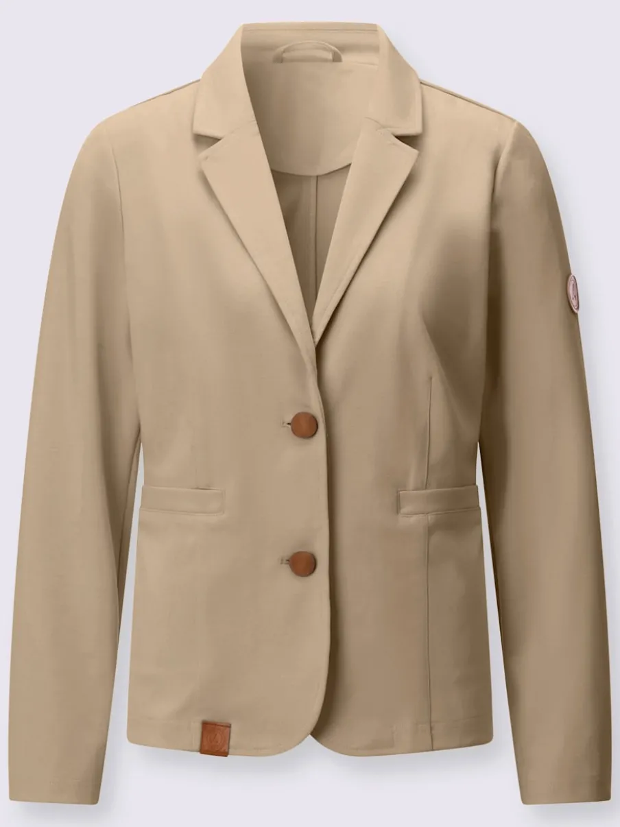 Blazer en jersey avec col à revers et manches longues