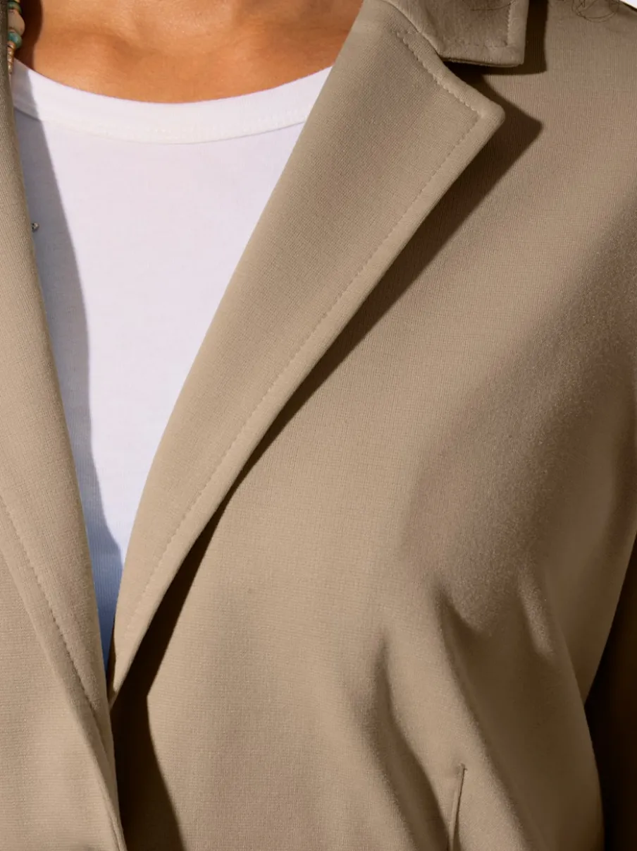 Blazer en jersey avec col à revers et manches longues