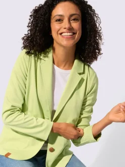 Blazer en jersey avec col à revers et manches longues