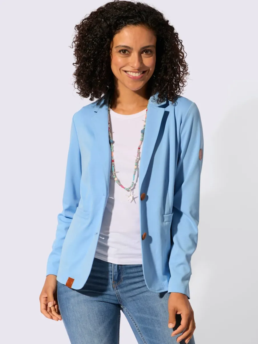 Blazer en jersey avec col à revers et manches longues