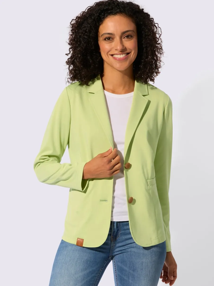 Blazer en jersey avec col à revers et manches longues