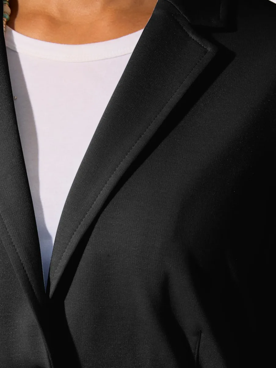 Blazer en jersey avec col à revers et manches longues