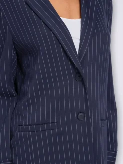 Blazer en jersey fines rayures classiques