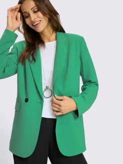 Blazer en polyester recyclé avec col à revers et poches pratiques