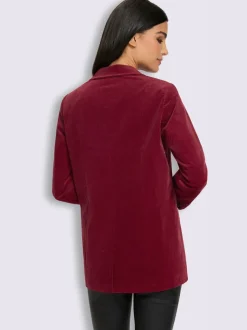 Blazer en velours fermeture à 1 bouton