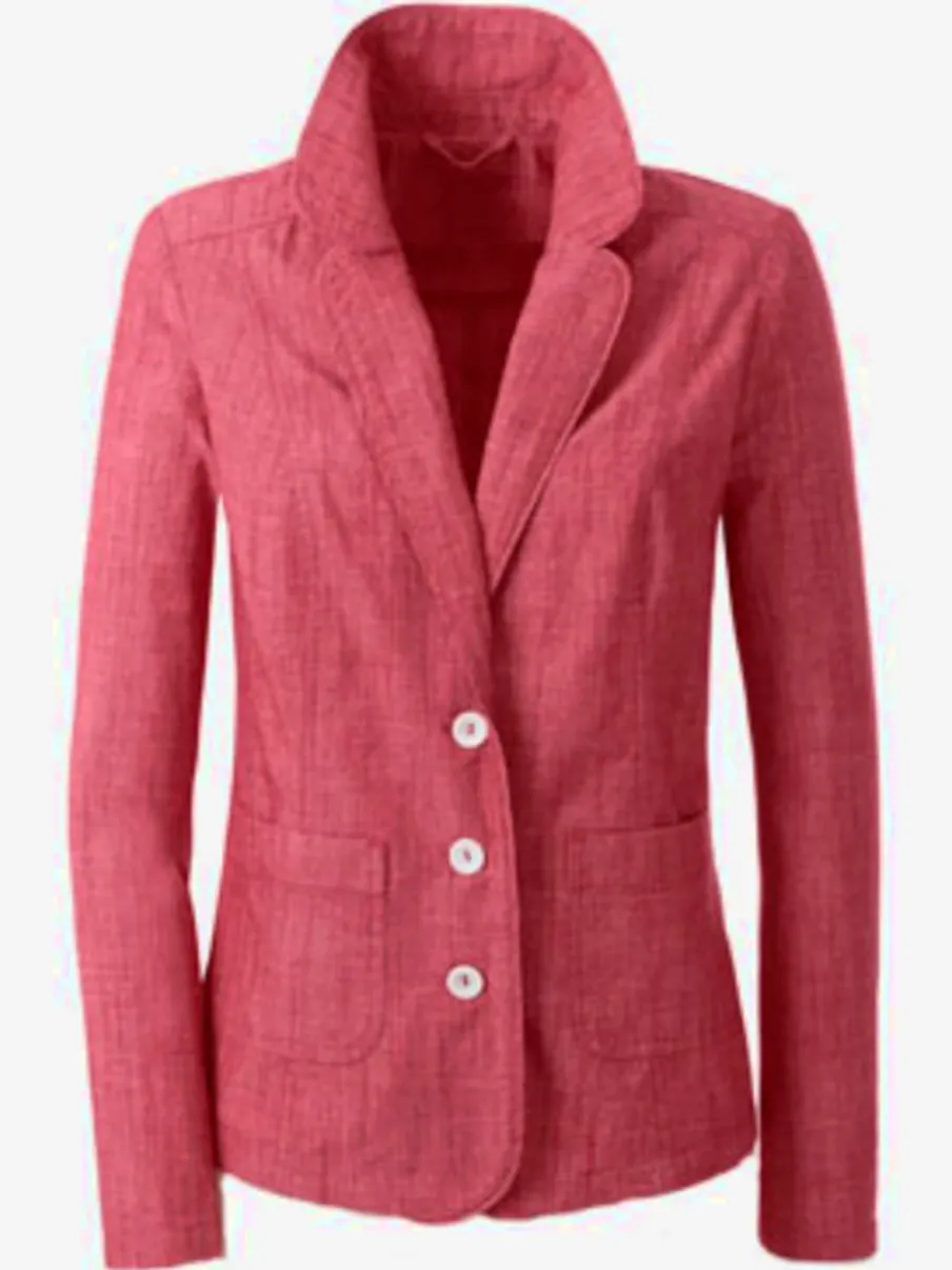 Blazer femme à col à revers avec poches plaquées