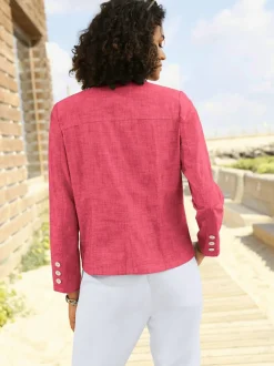 Blazer femme à col à revers avec poches plaquées