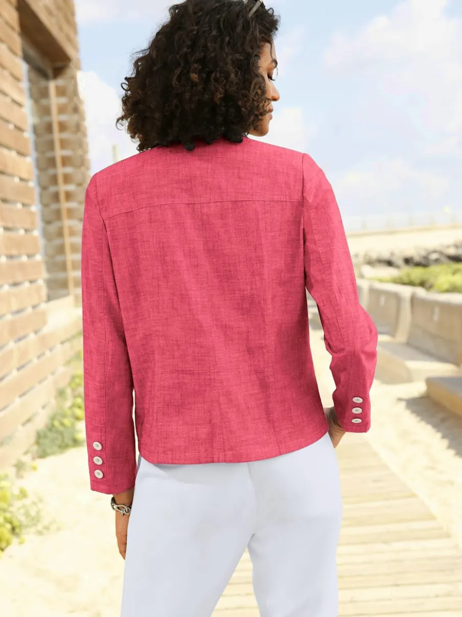 Blazer femme à col à revers avec poches plaquées