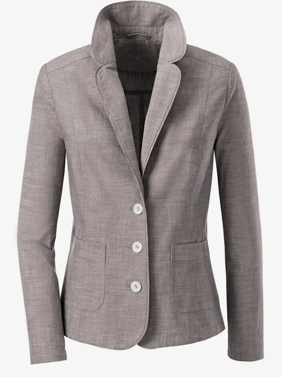 Blazer femme à col à revers avec poches plaquées