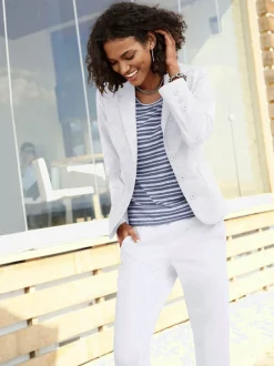 Blazer femme à col à revers avec poches plaquées