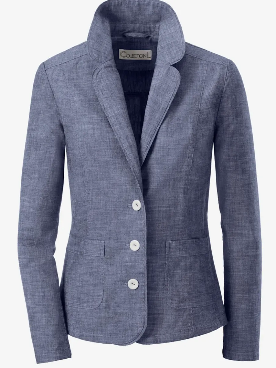 Blazer femme à col à revers avec poches plaquées