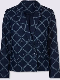 Blazer à motif structuré avec col à revers et poches