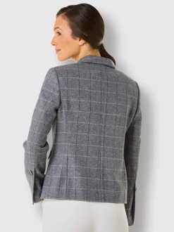 Blazers à carreaux avec col à revers et poches
