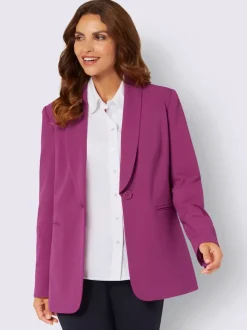 Blazers à coupe longue avec col à revers et poches