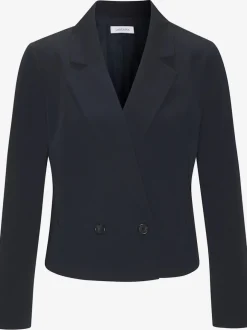 Blazers courts pour femmes avec col à revers et manches longues