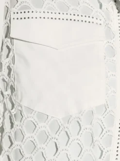 Blazers en dentelle transparent avec manches longues raffinées