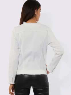 Blazers en jean avec détails décoratifs et franges