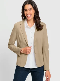 Blazers en jersey avec col à revers et poches