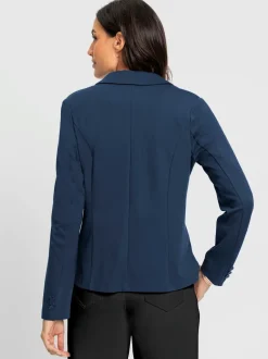 Blazers en jersey avec col à revers et poches