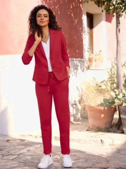Blazers en jersey avec col à revers et poches