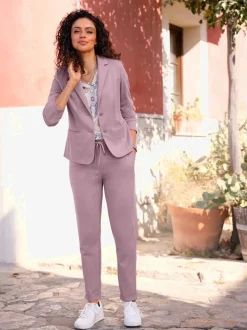 Blazers en jersey avec col à revers et poches