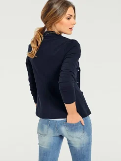 Blazers en jersey manches longues avec patte de boutonnage
