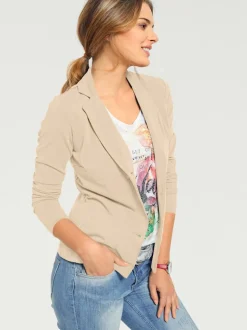 Blazers en jersey manches longues avec patte de boutonnage