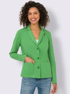 Blazers en jersey manches longues avec patte de boutonnage
