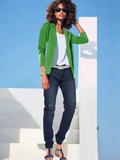 Blazers en jersey manches longues avec patte de boutonnage