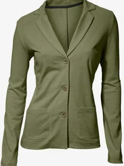 Blazers en jersey manches longues avec patte de boutonnage