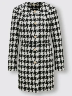 Blazers en mélange de laine à motif pied-de-poule