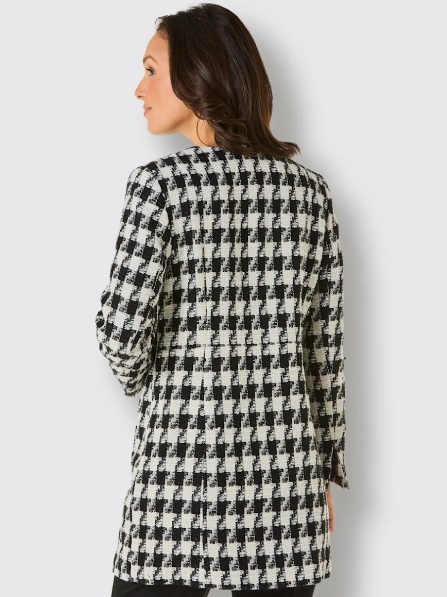 Blazers en mélange de laine à motif pied-de-poule