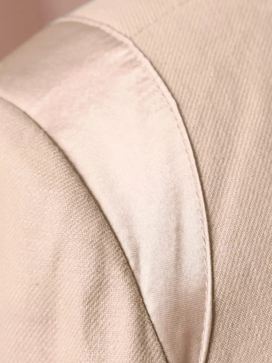 Blazers légers à col montant avec empiècements satinés