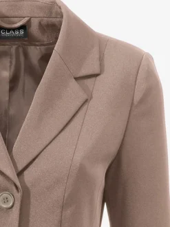 Blazers longs avec col classique et poches à rabat
