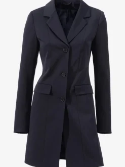 Blazers longs avec col classique et poches à rabat