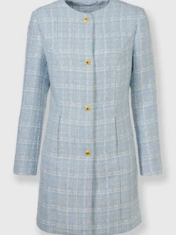 Blazers longs avec paillettes et boutons dorés doublés