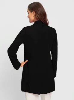 Blazers longs à une rangée de boutons et poches