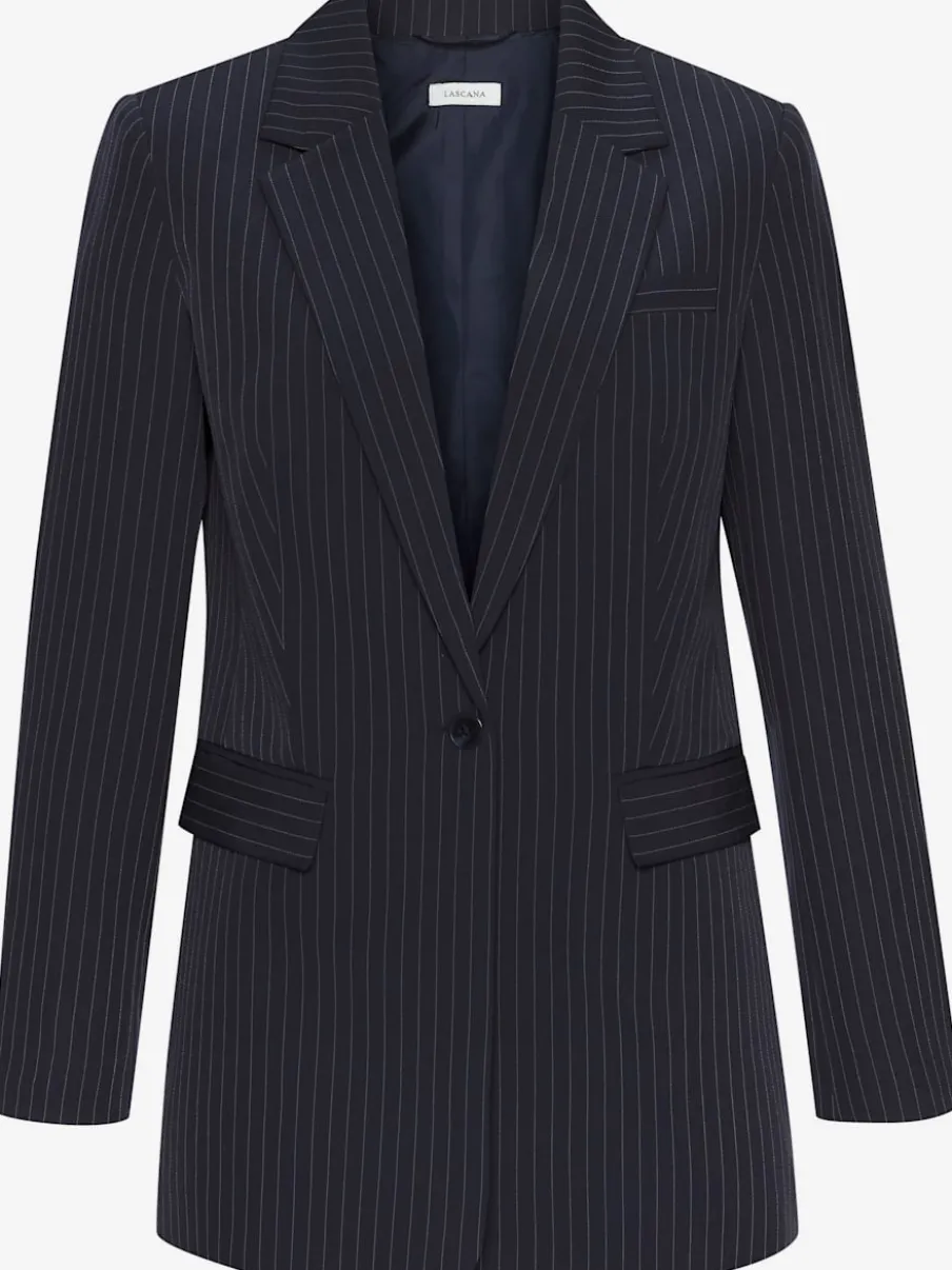 Blazers à revers avec poches et manches longues