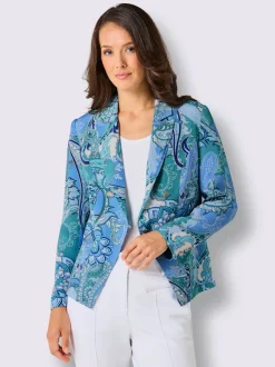Blazers 100% soie à motif floral avec col à revers