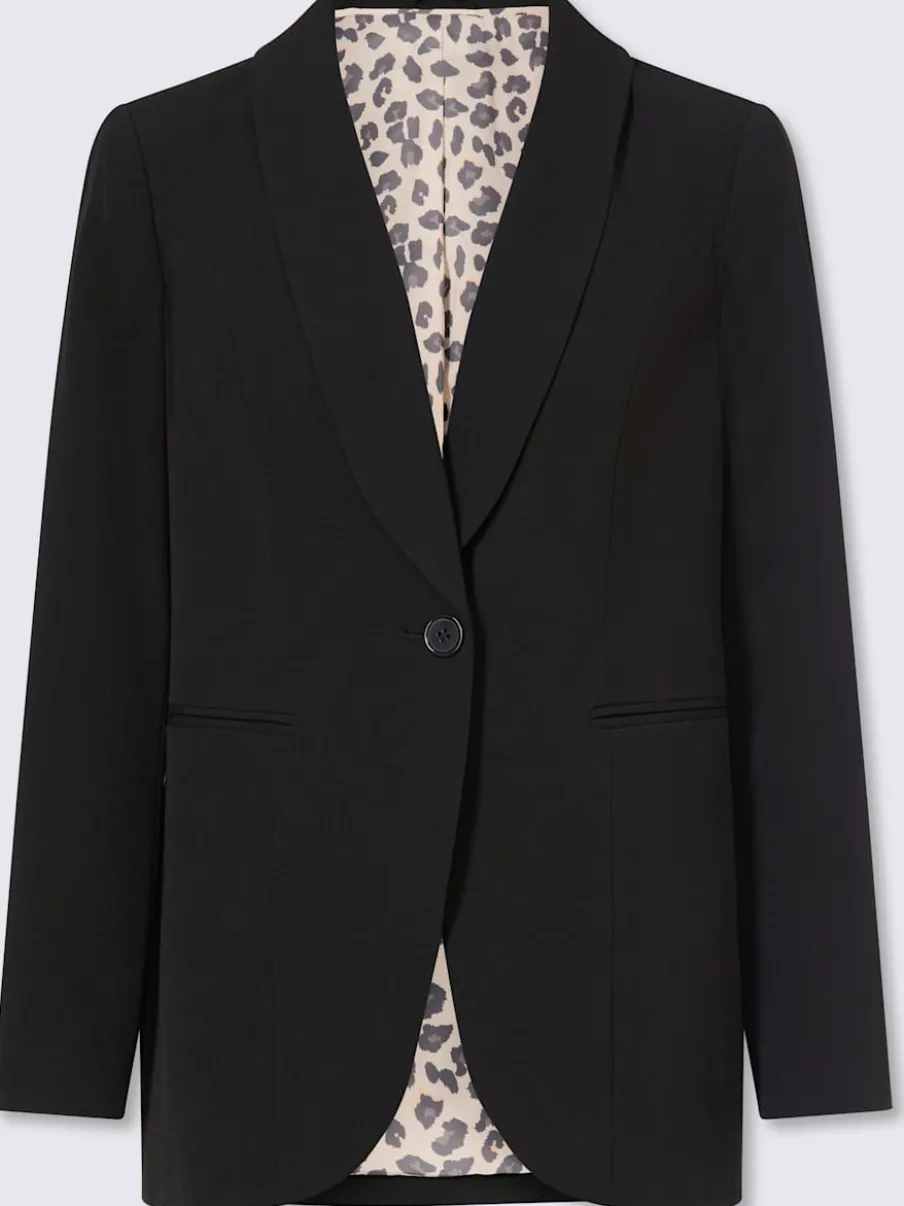 Blazer superbe doublure au motif léopard
